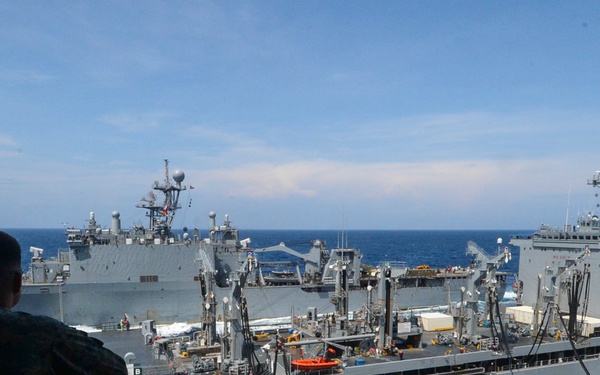 USS Peleliu replenishment at sea