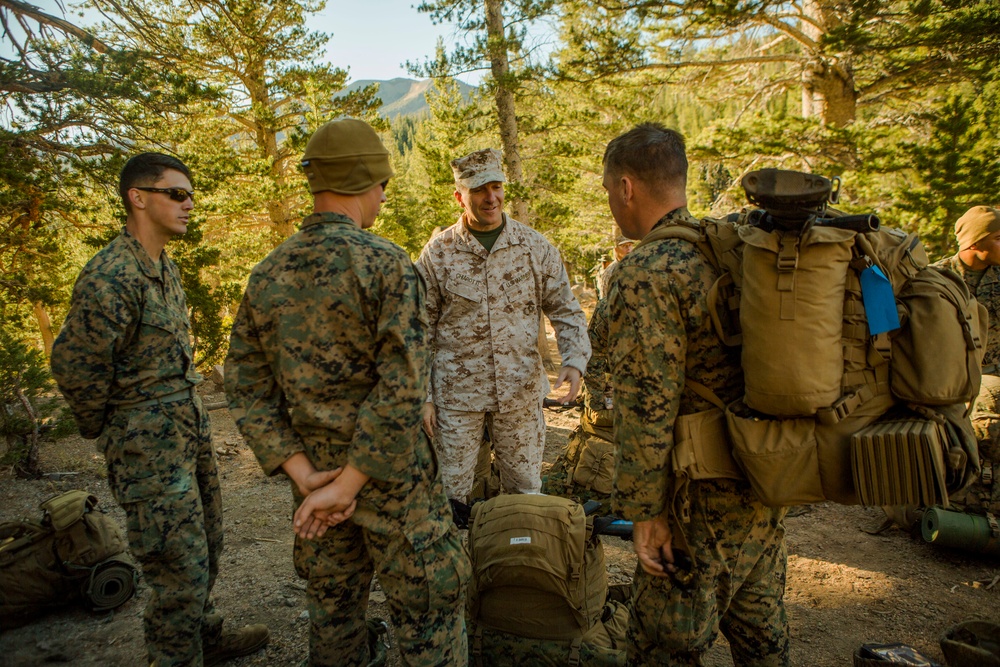 Brigadier General Charles G. Chiarotti visits CLB-6 Marines at Mountain Warfare Training Center