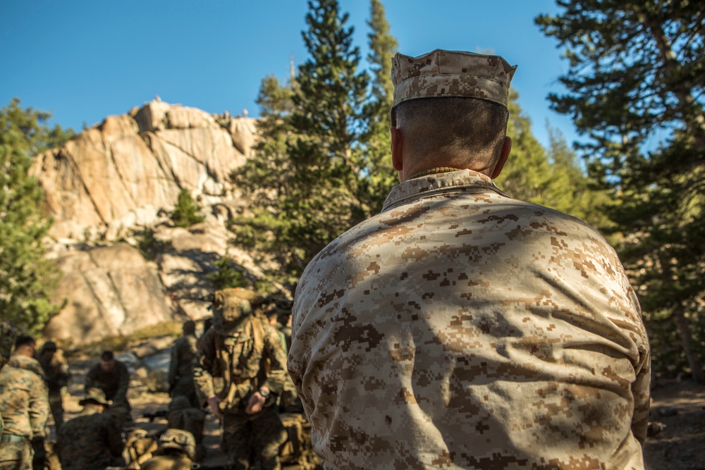 Brigadier General Charles G. Chiarotti visits CLB-6 Marines at Mountain Warfare Training Center