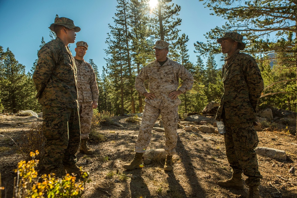 Brigadier General Charles G. Chiarotti visits CLB-6 Marines at Mountain Warfare Training Center