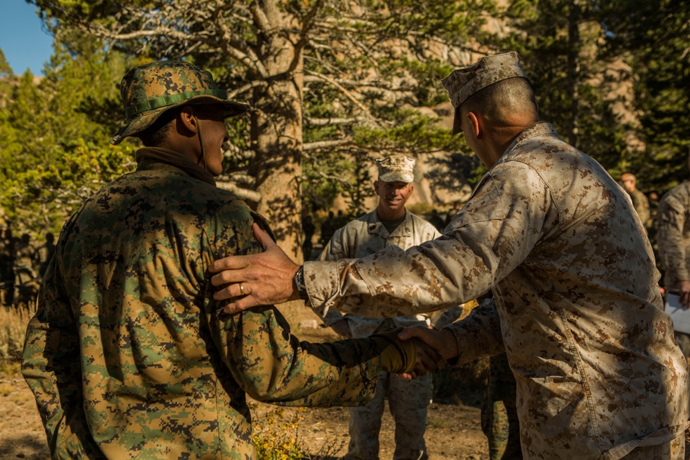 Brigadier General Charles G. Chiarotti visits CLB-6 Marines at Mountain Warfare Training Center