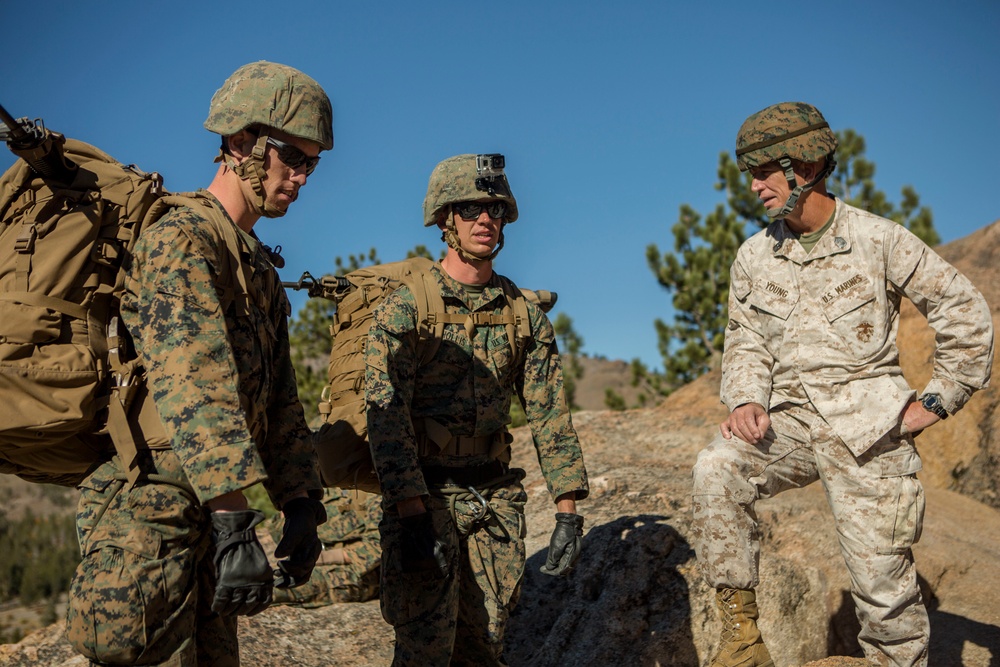 Brigadier General Charles G. Chiarotti visits CLB-6 Marines at Mountain Warfare Training Center