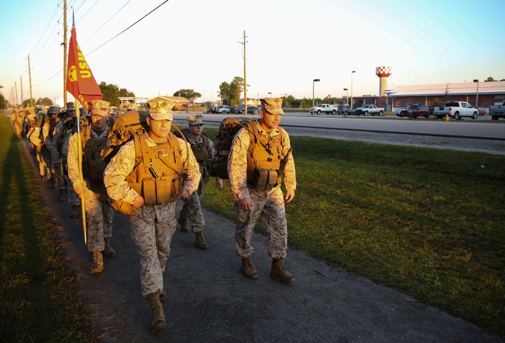 CLB-2 Marines hike 6 miles