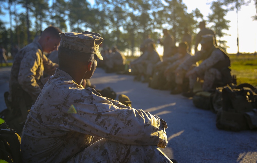 CLB-2 Marines hike 6 miles