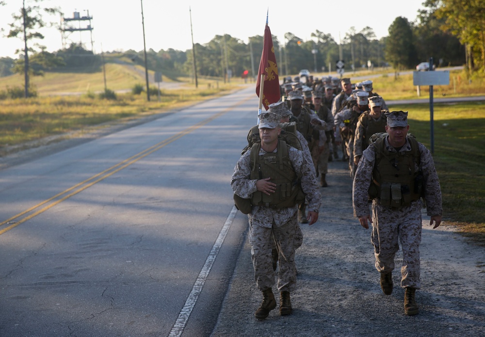 CLB-2 Marines hike 6 miles