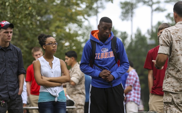 Marines, Robots, high school students