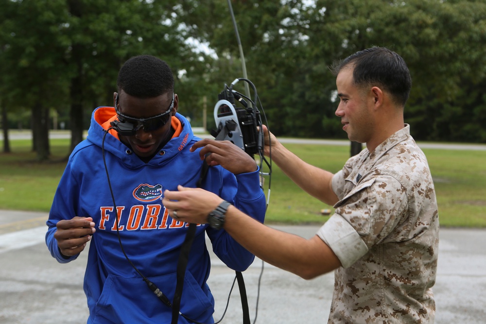 Marines, Robots, high school students