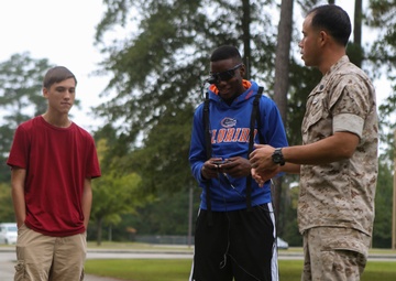 Marines, Robots, high school students