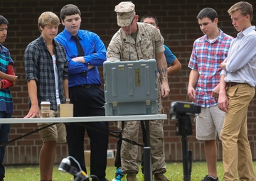 Marines, Robots, high school students