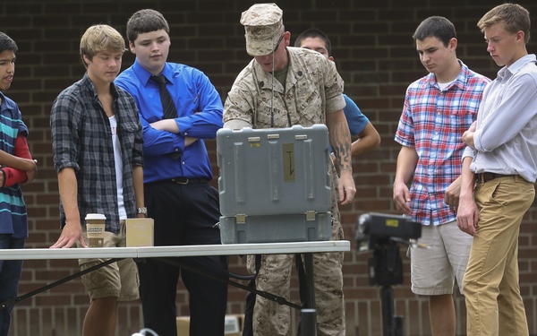 Marines, Robots, high school students