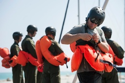 Airmen hone skills during SERE water survival training
