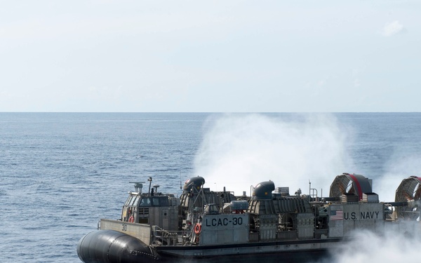 LCAC 30 departs well deck