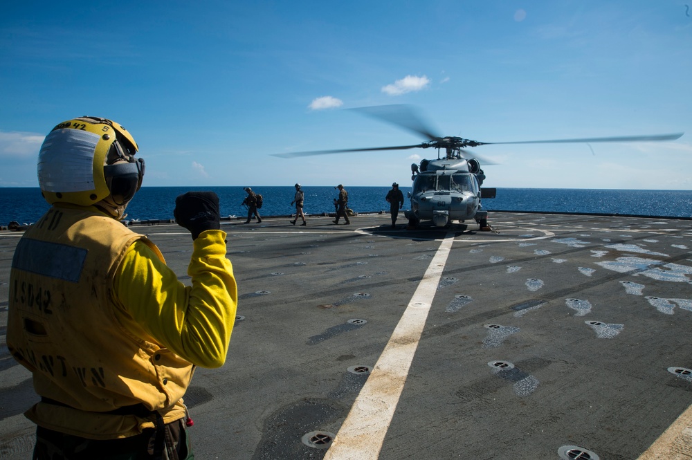 USS Germantown's flight operations