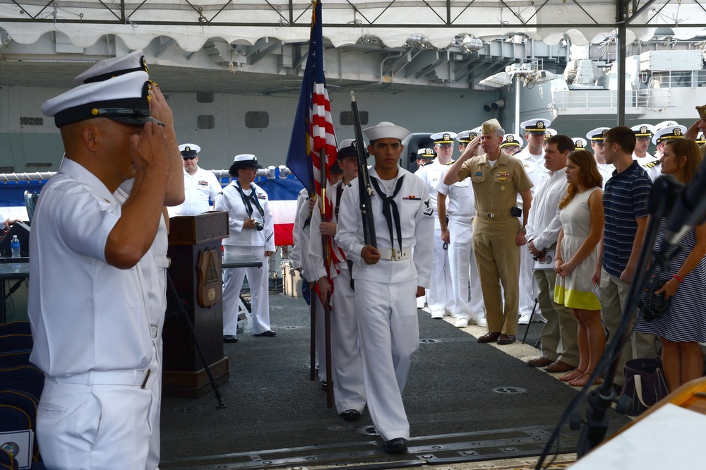 USS Bunker Hill change of command