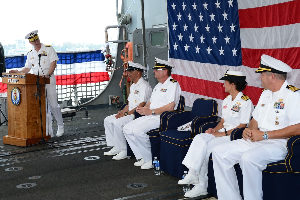 USS Bunker Hill change of command