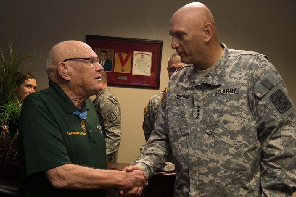 Medal of Honor recipient retired CSM Adkins