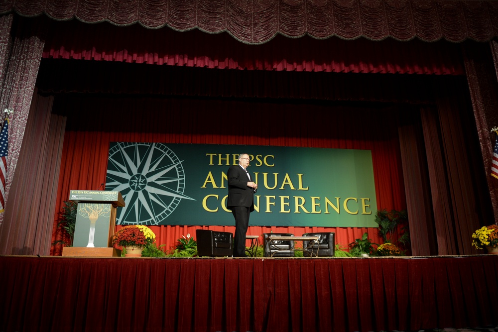 Deputy Secretary of Defense Robert Work delivers the keynote address