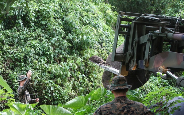 Strengthening ties: CLB Marines clear path at Philippine Marine Base