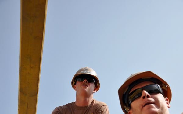Seabees and Soldiers take on roofing project