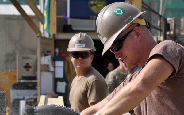 Seabees and Soldiers take on roofing project