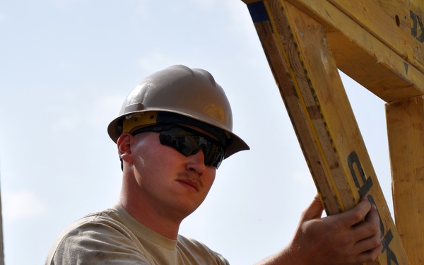Seabees and Soldiers take on roofing project