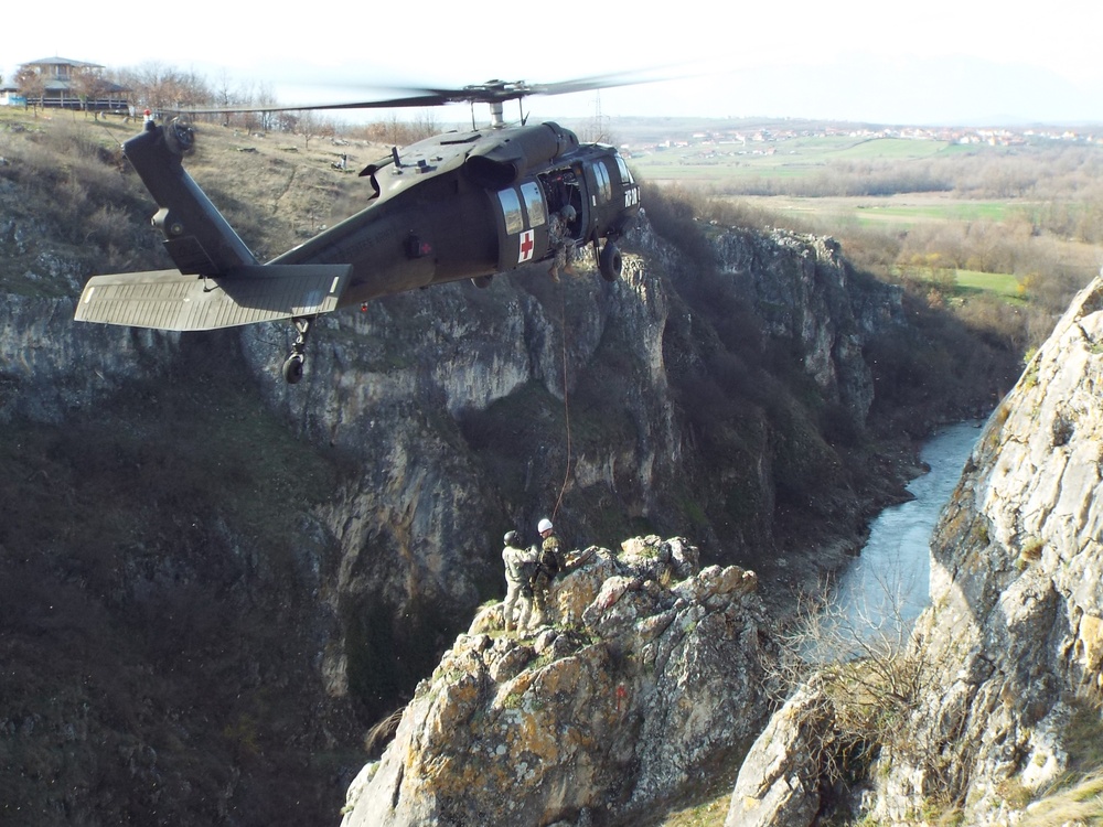 Medevac crew rescues stranded EULEX members