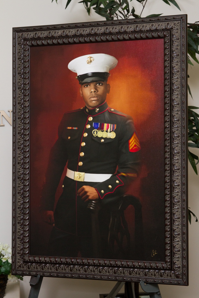 USMC Wounded Warrior Regiment dedicates portrait of Sergeant Merlin German