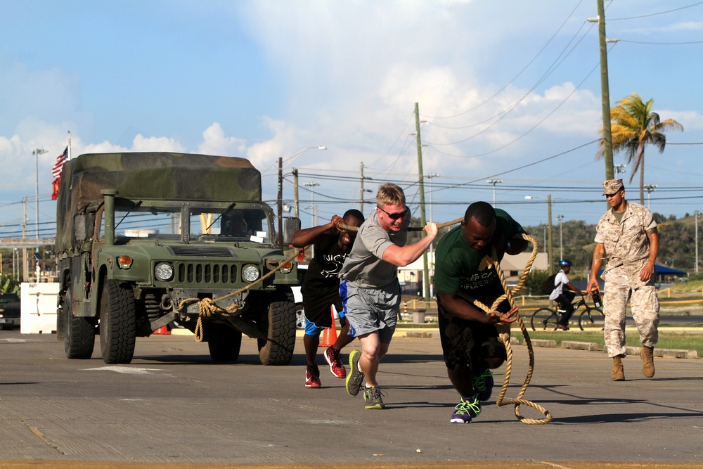 Pulling for Apples: cCstomer appreciation weekend Humvee pull