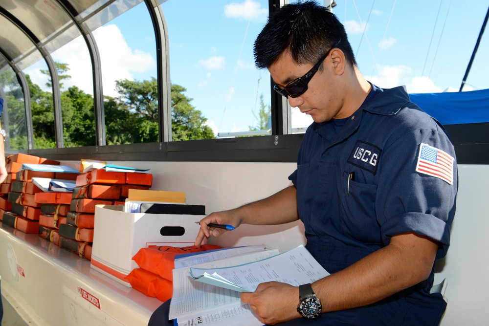 Coast Guard crew conducts initial certification of inspection