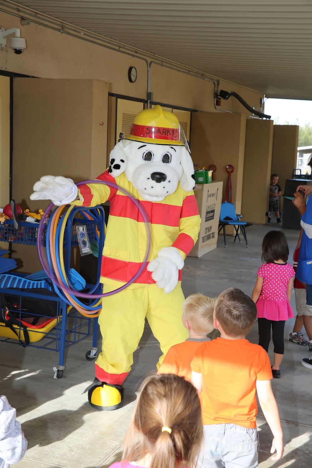 Marine Corps Logistics Base Barstow Fire Department Visits Child Development Center