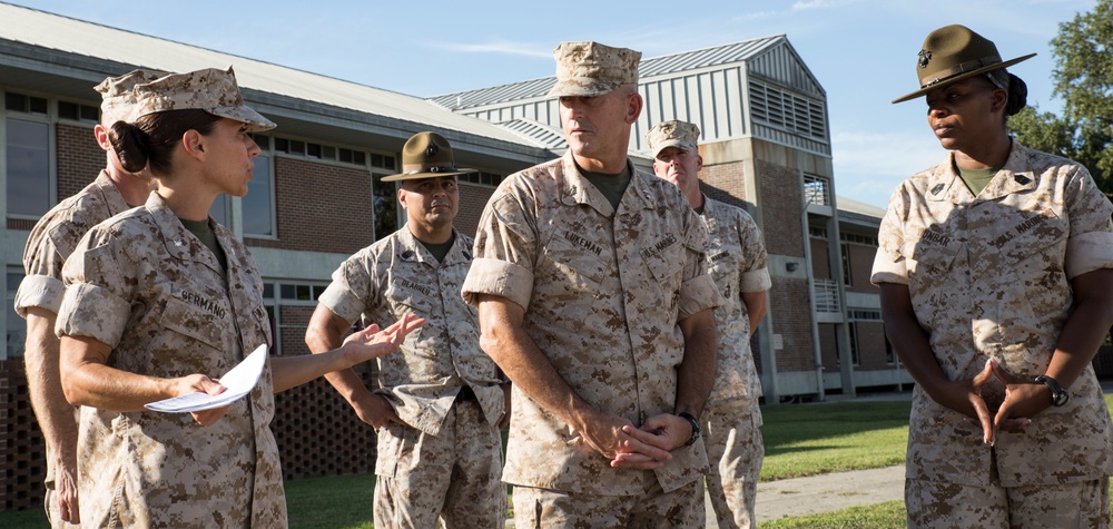 Photo Gallery: Training, education commander visits Parris Island to learn depot operations