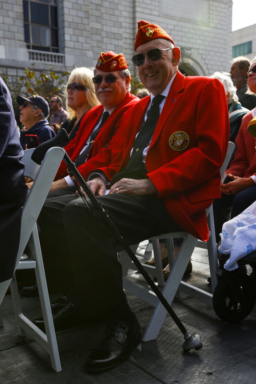 Service members, veterans and locals attend The San Francisco Veterans Memorial Dedication Ceremony