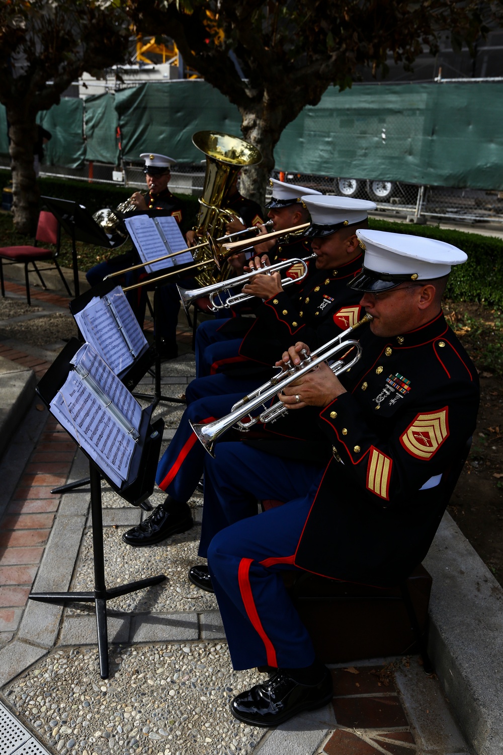 Service members, veterans and locals attend The San Francisco Veterans Memorial Dedication Ceremony