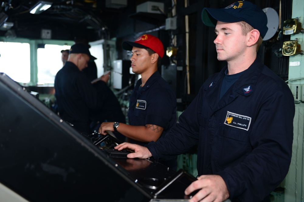 USS Bunker Hill navigation watch