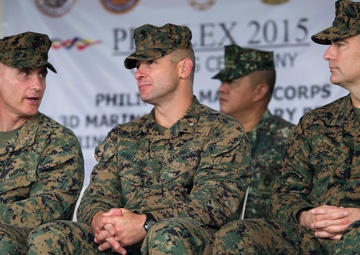 Top Philippine and US Military officials celebrate together during PHIBLEX 15 closing ceremony