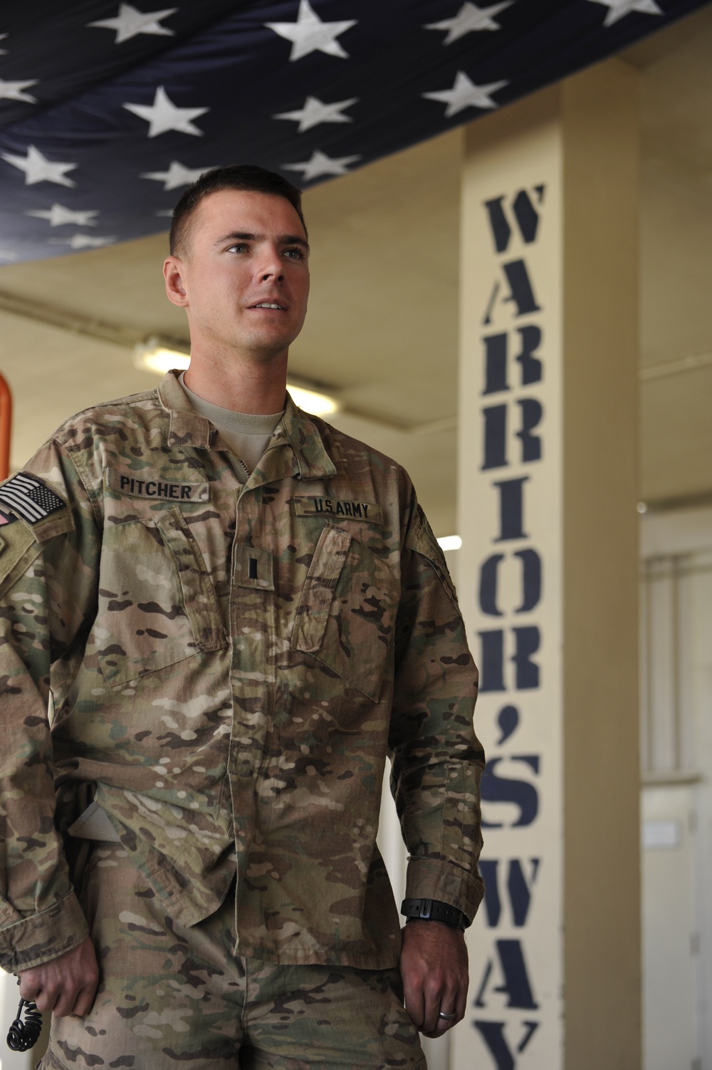 Wounded warrior completes 2nd deployment, visits hospital