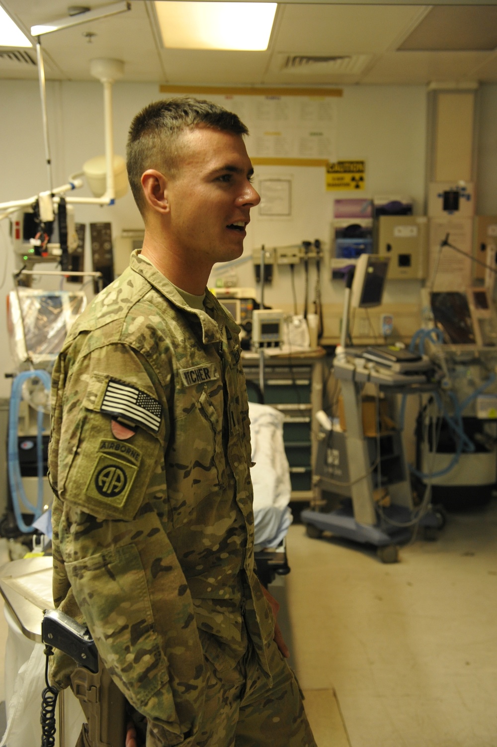 Wounded warrior completes 2nd deployment, visits hospital