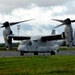 An Osprey lands in Liberia in support of Operation United Assistance