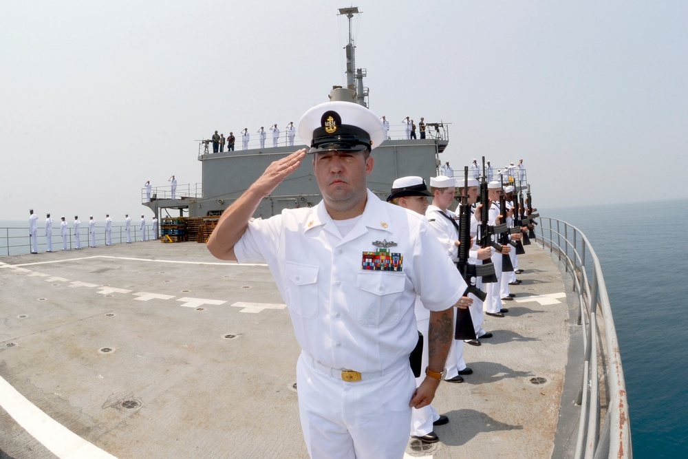 Ceremony aboard USS Frank Cable