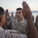 BLT Marine reenlists aboard USS Gunston Hall