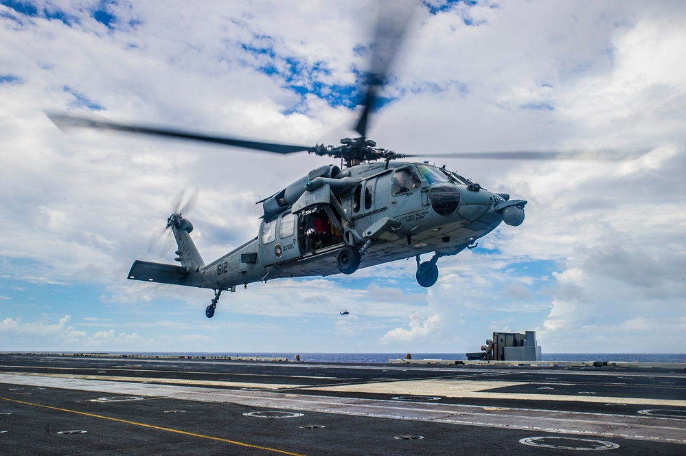 Seahawk prepares to land aboard USS George Washington