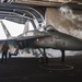 USS Harry S. Truman Sailor marks a simulated aircraft fire