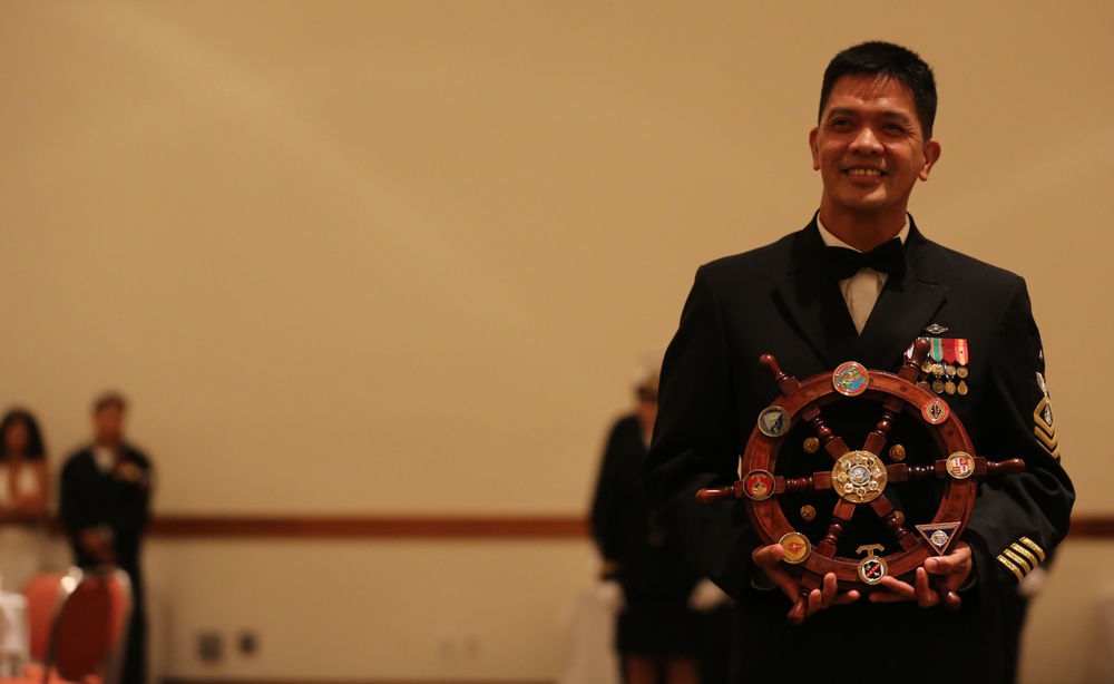 Guests and Sailors with I Marine Expeditionary Force celebrated the 239th Navy Birthday Ball at the Omni Resort La Costa in Carlsbad, California, Oct. 10, 2014.