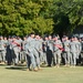 Col. Heath C. Roscoe inspects his troops during 36th Engineer Brigade casing ceremony