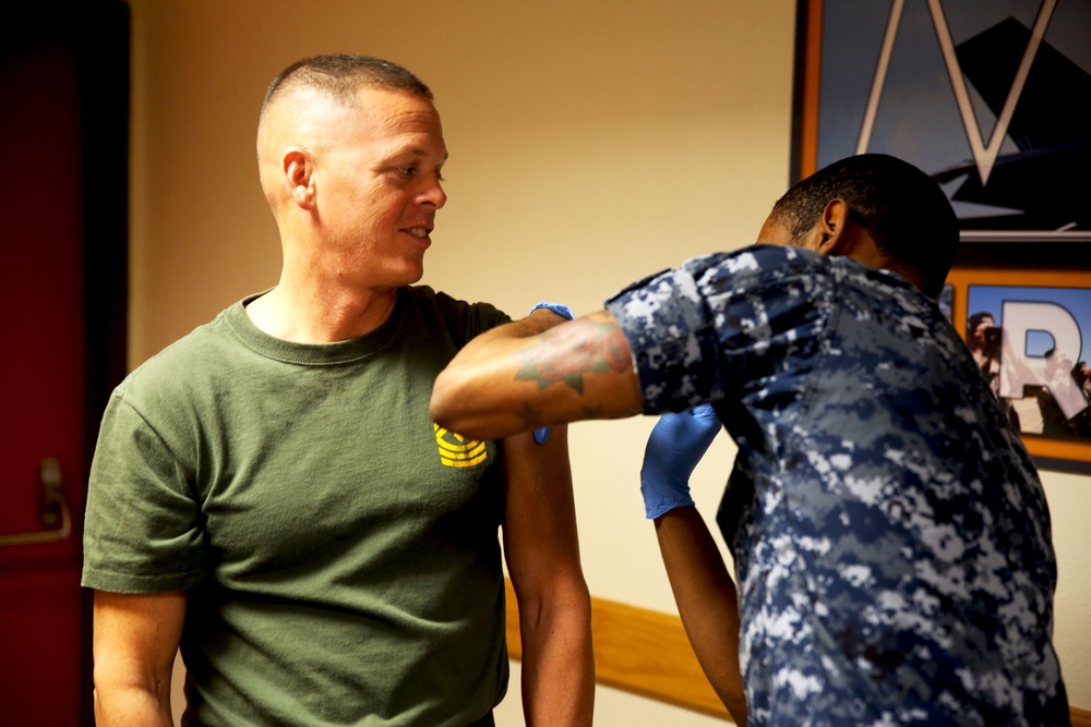 Corpsmen Deliver Flu Shots