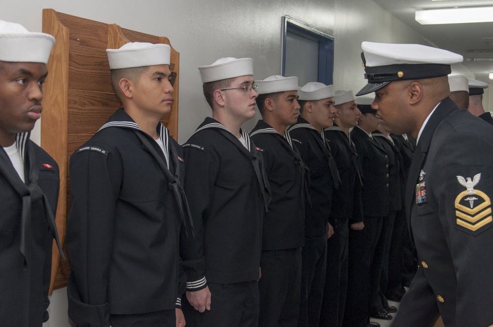 Dress uniform inspection