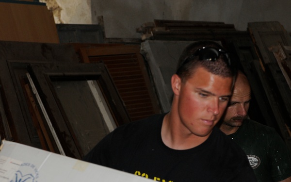 Seabees from NMCB 133 Detail Rota help Spanish monastery alongside with US, German and Turkish Sailors