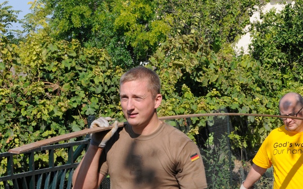 Seabees from NMCB 133 Detail Rota help Spanish monastery alongside US, German and Turkish Sailors