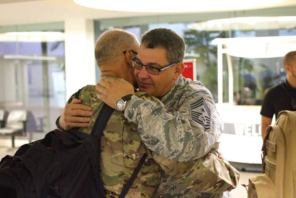 A heroes' welcome at Luis Muñoz Marín Airport