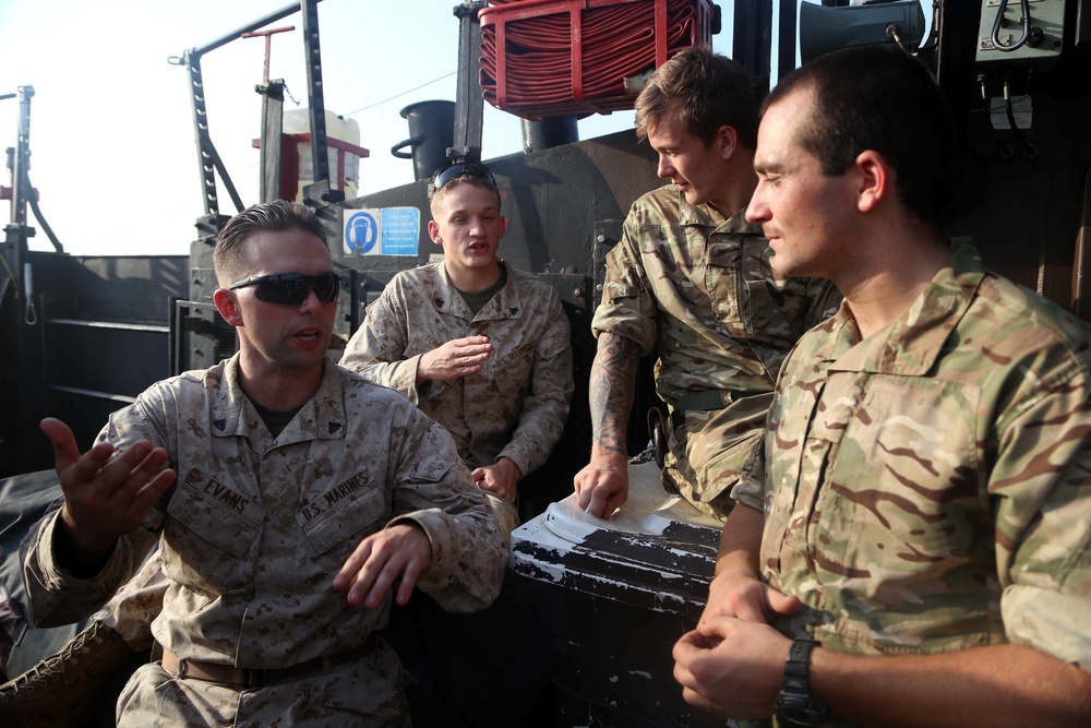 Fox Co. and British service members train together